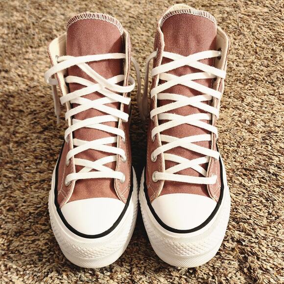 Converse Platform High Top Dusty Rose Pink Sneakers Size 6 - Picture 2 of 8